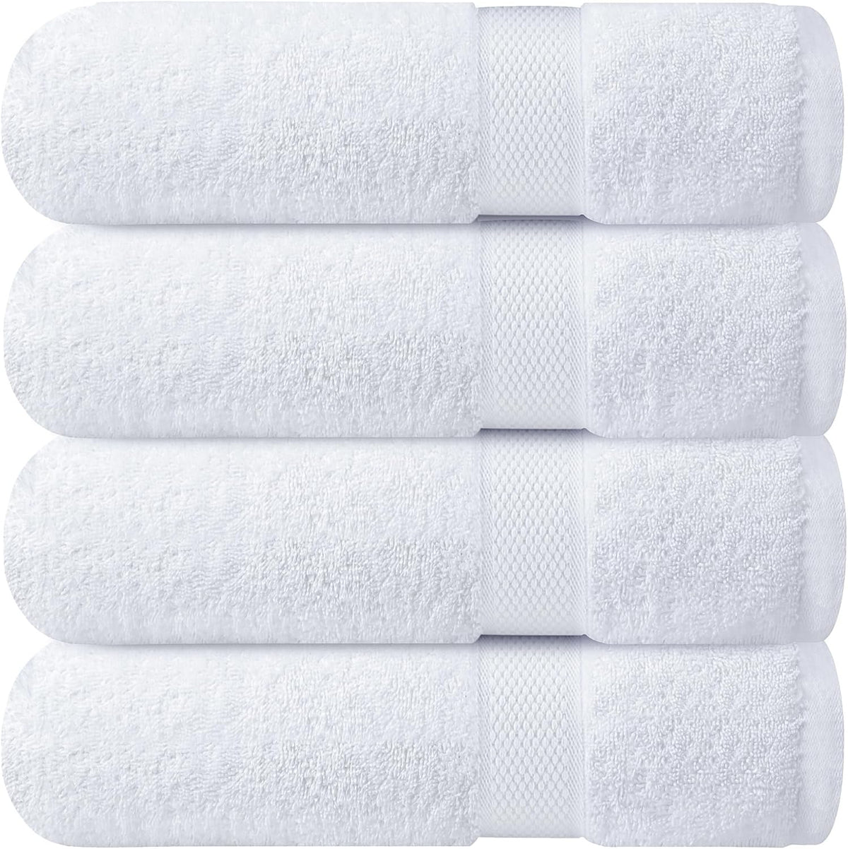 Infinitee Xclusives 100% Ring-Spun Cotton Bath Towels for Bathroom - Pack 4