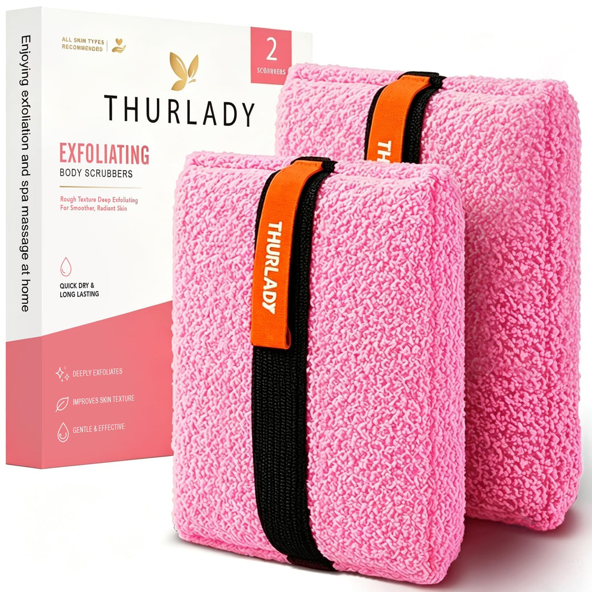 Exfoliating Body Scrubber, Rough Body Scrubber Exfoliator, 2 Pack