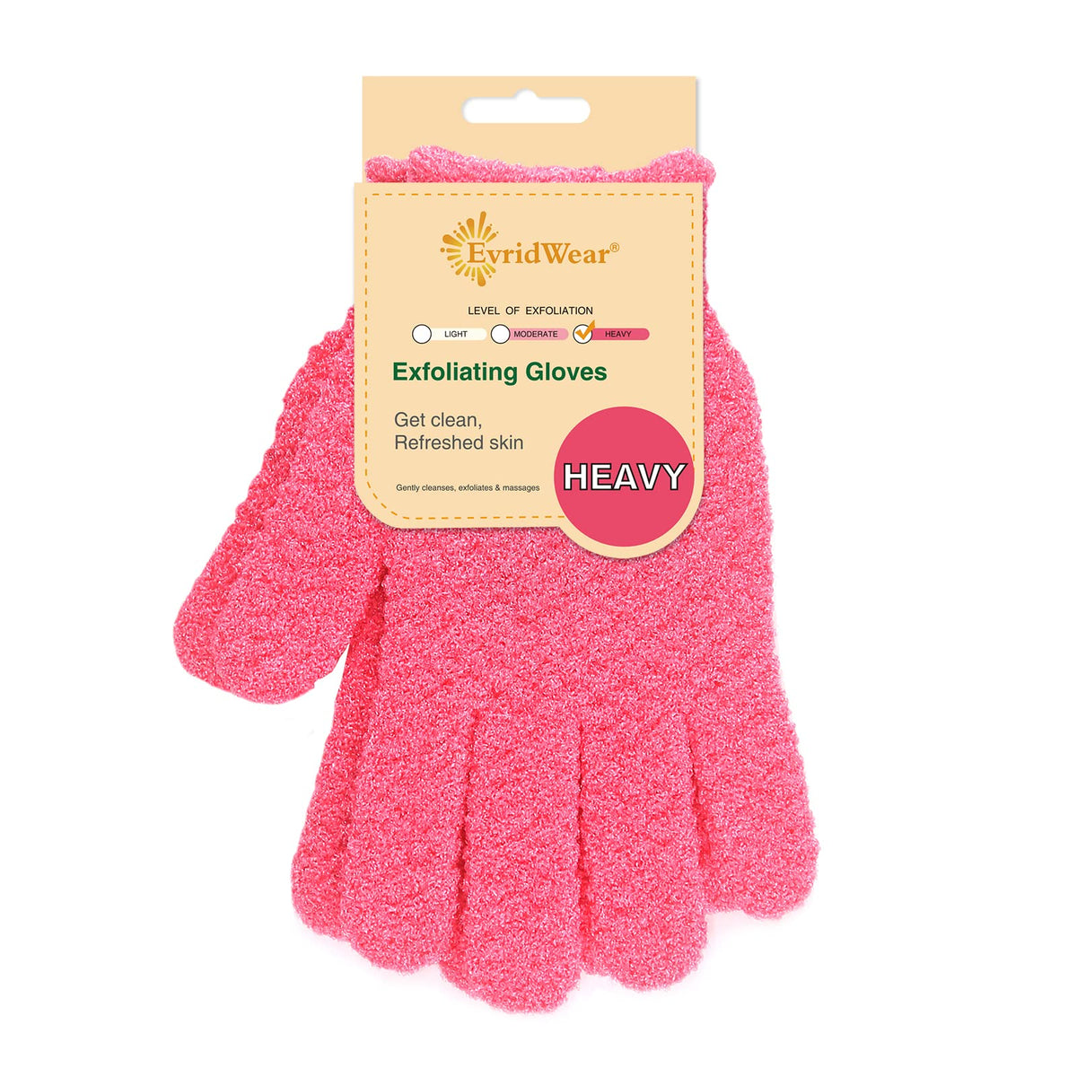 Evridwear Exfoliating Glove for Shower Bath, Body Wash Loofah Gloves Women