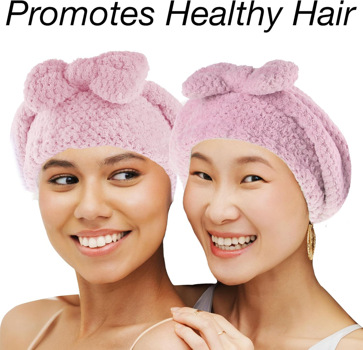 Quick Dry Hair Bonnet - Ultra Absorbent Microfiber Drying Cap for All Hair