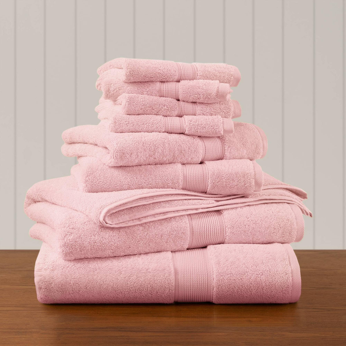 Madison Park 800GSM 100% Cotton Bathroom Bath Towel Set of 8, Cream