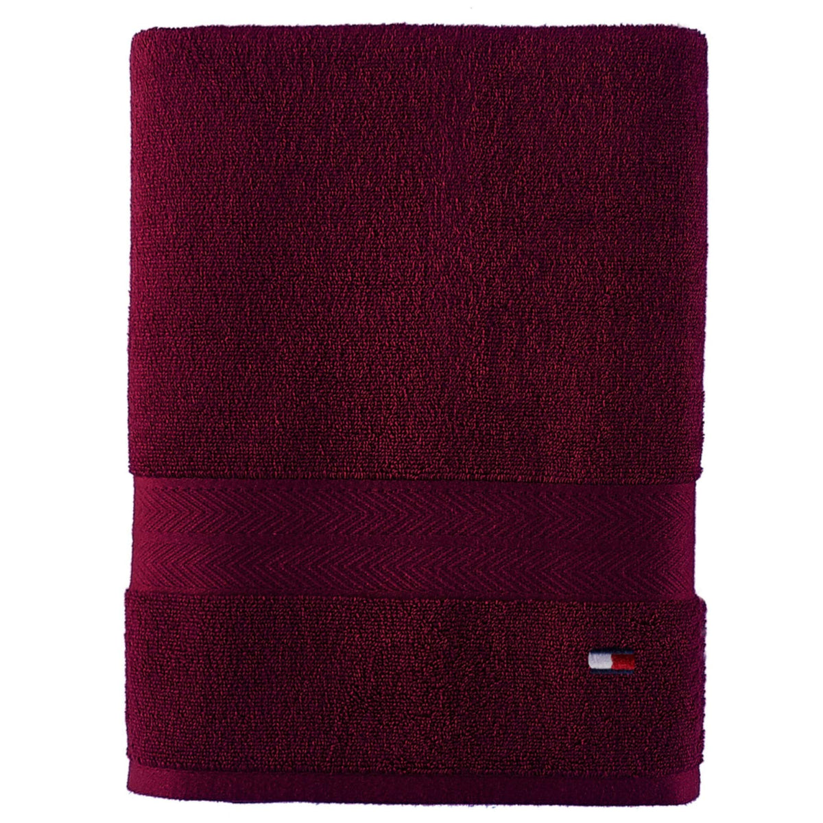 Tommy Hilfiger Modern American Solid Bath Towel, 30 X 54 Inches, 100% Cotton 574 GSM (Peacoat)