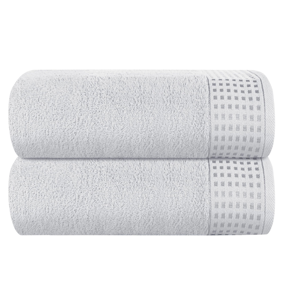 GLAMBURG 100% Cotton 2 Pack Oversized Bath Towel Set 28x55 Inches, Ultra Soft Highly Absorbant Compact Quickdry & Lightweight Large Bath Towels, Ideal for Gym Travel Camp Pool - Black