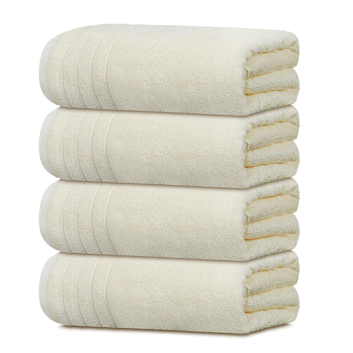 Tens Towels 4 Piece Extra Large Bath Towels 30 x 60 Inches, Dark Grey