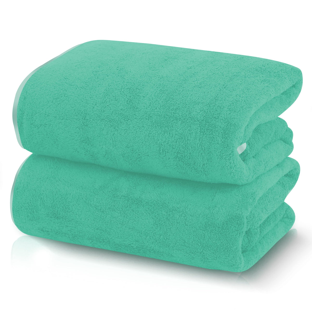 TENSTARS Luxury Silk Hemming Towel Set - Light Thin Quick Drying - 2 Bath Towels 2 Hand Towels 2 Washcloths - Ultra Soft Microfiber, for Bath Fitness, Sports, Yoga, Travel (Dark Grey 6 Pieces)