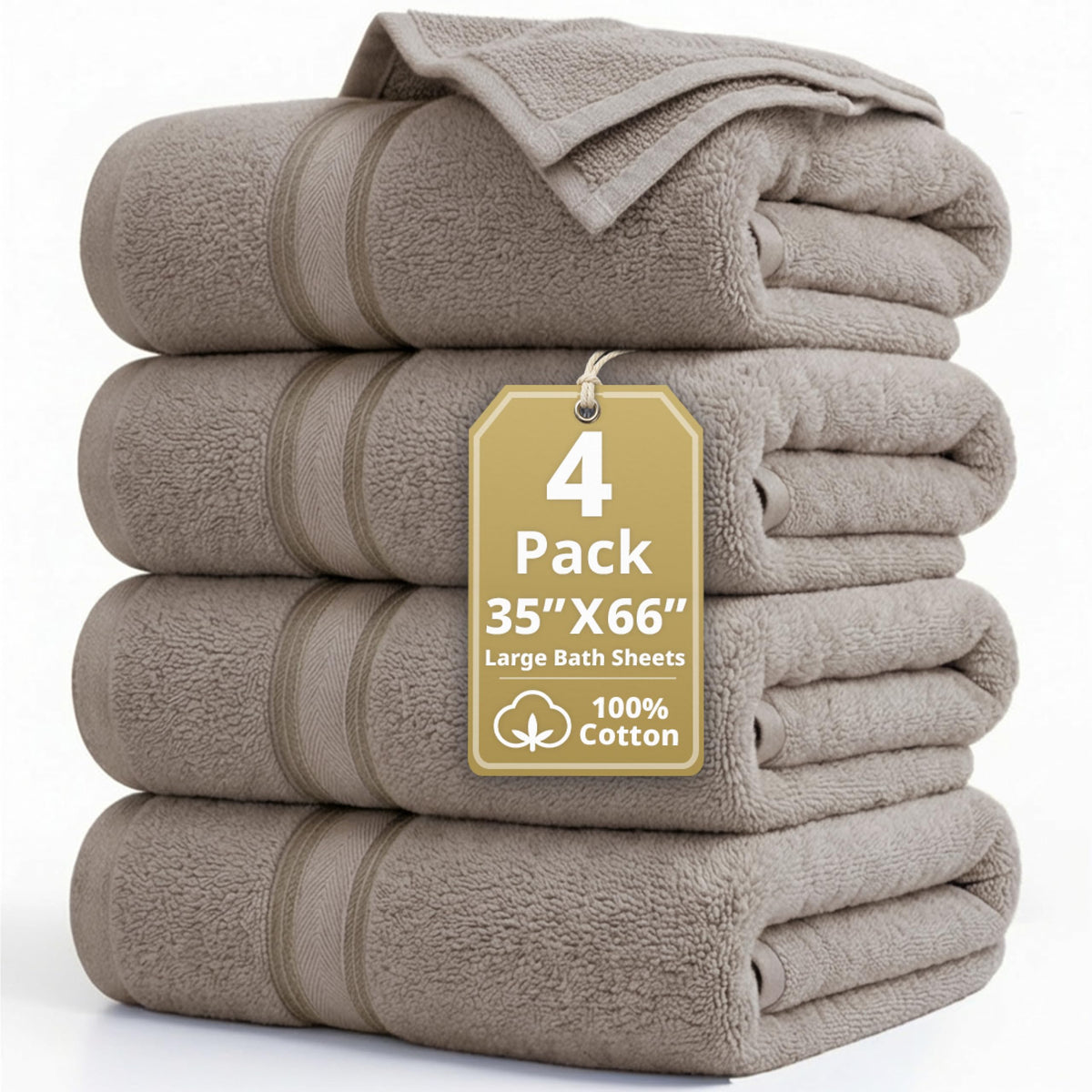 LANE LINEN Bath Towel Set 100% Cotton 18 Piece Soft Absorbent - Grey