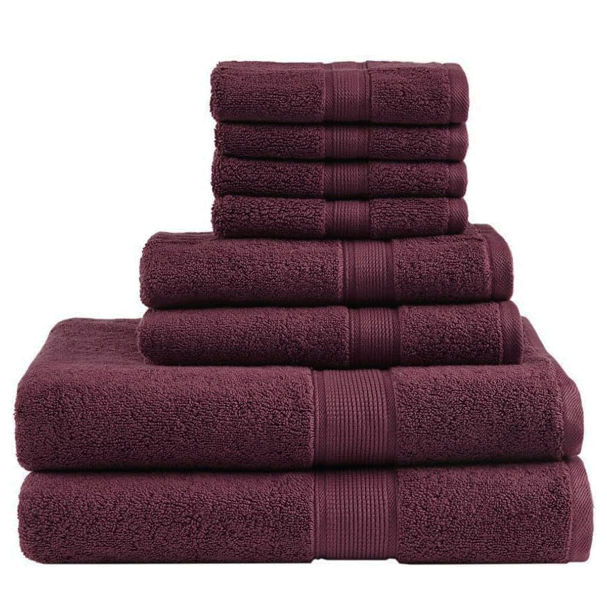 Madison Park 800GSM 100% Cotton Bathroom Bath Towel Set of 8, Cream