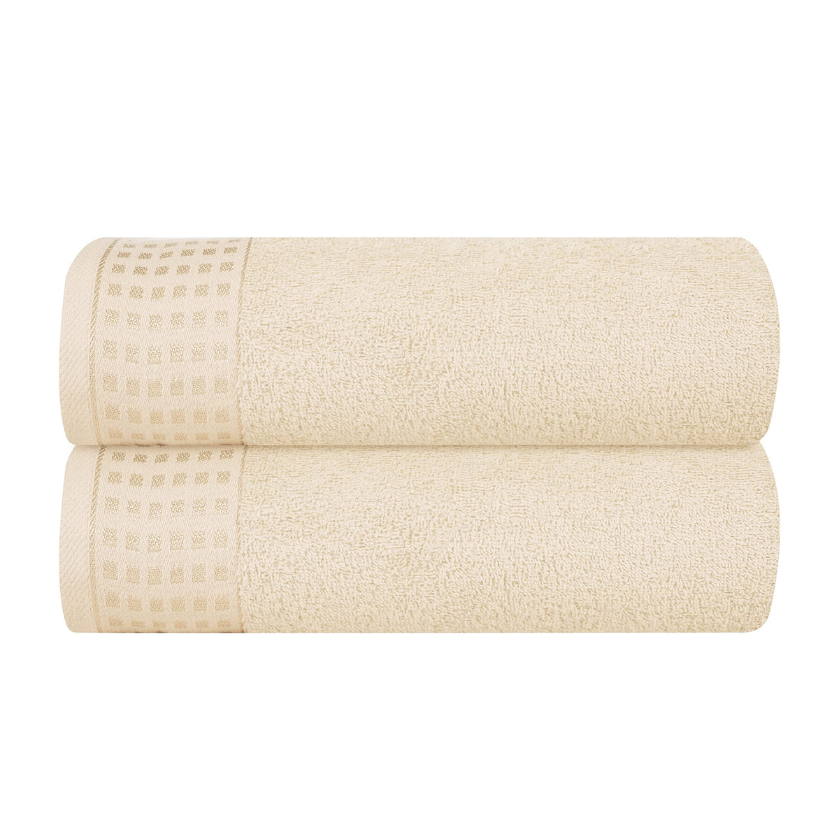 GLAMBURG 100% Cotton 2 Pack Oversized Bath Towel Set 28x55 Inches, Ultra Soft Highly Absorbant Compact Quickdry & Lightweight Large Bath Towels, Ideal for Gym Travel Camp Pool - Black
