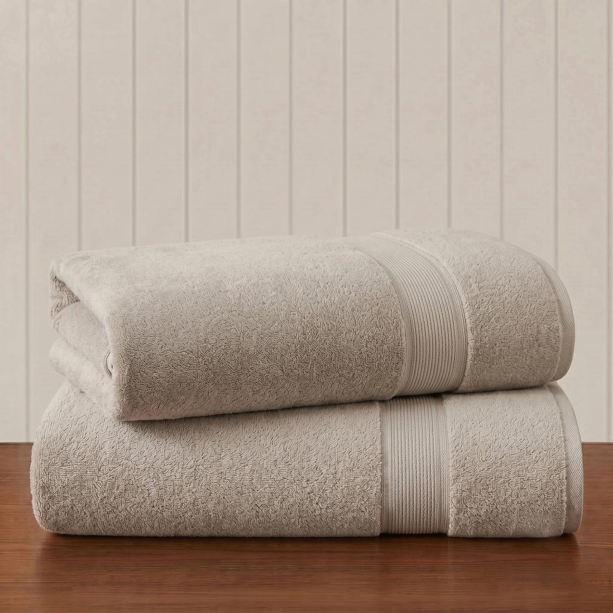 Madison Park 800GSM 100% Cotton Bathroom Bath Towel Set of 8, Cream