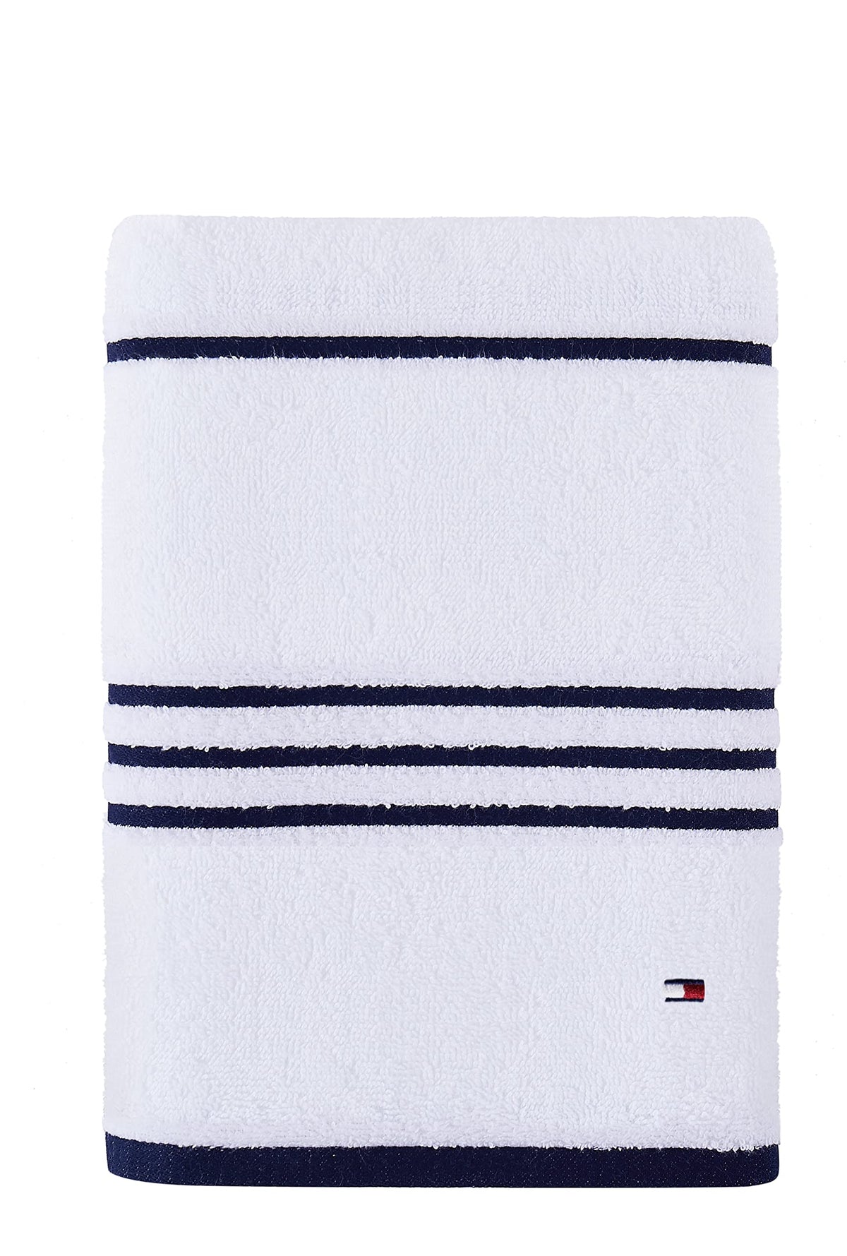 Tommy Hilfiger Modern American Solid Bath Towel, 30 X 54 Inches, 100% Cotton 574 GSM (Peacoat)