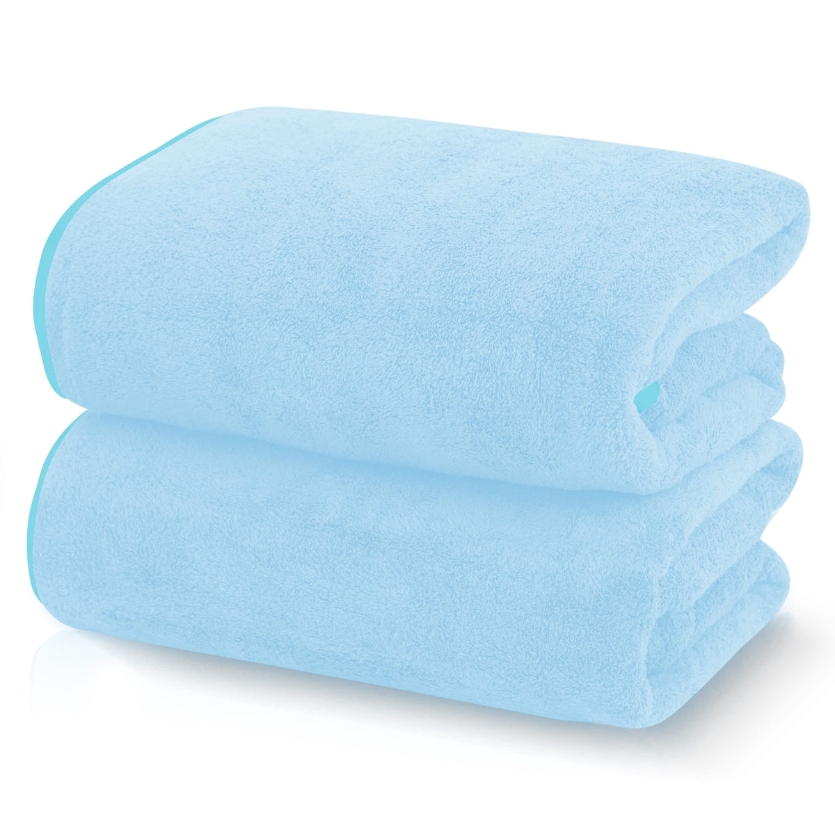 TENSTARS Luxury Silk Hemming Towel Set - Light Thin Quick Drying - 2 Bath Towels 2 Hand Towels 2 Washcloths - Ultra Soft Microfiber, for Bath Fitness, Sports, Yoga, Travel (Dark Grey 6 Pieces)