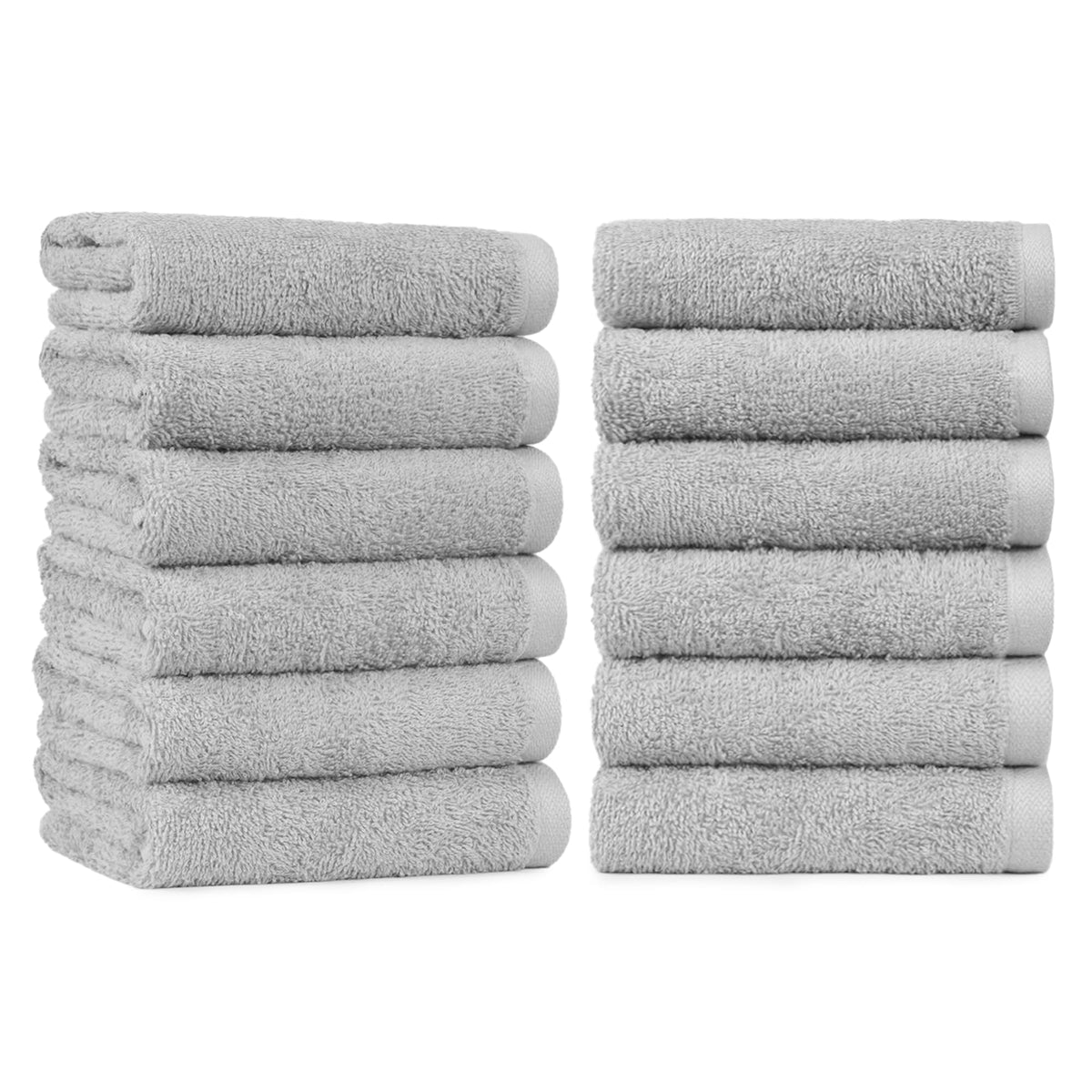 Amazon Basics Soft and Thick Cotton Hand Towels for Bath, Kitchen, Gym, 16 x 26 in, White, 12-Pack