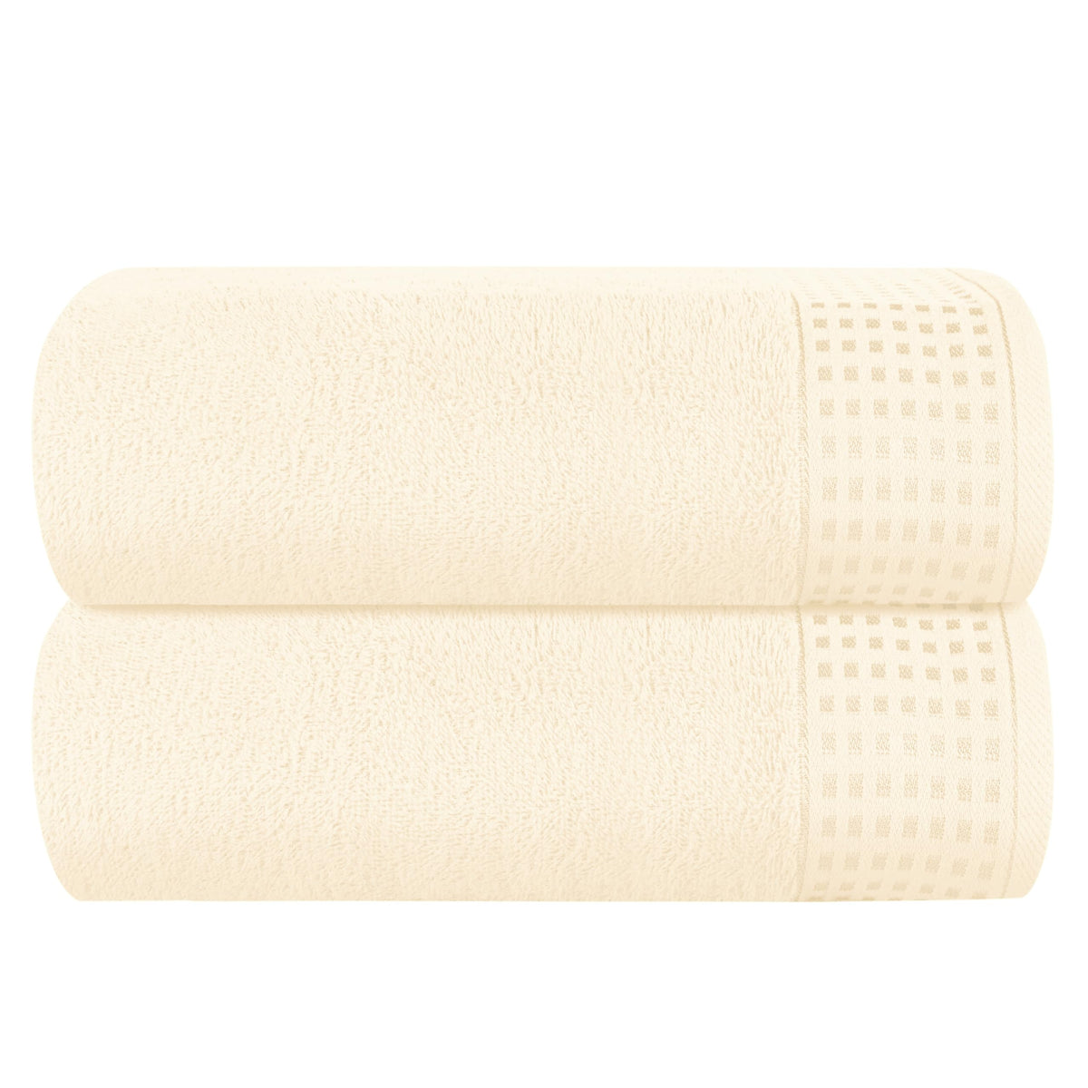 GLAMBURG 100% Cotton 2 Pack Oversized Bath Towel Set 28x55 Inches, Ultra Soft Highly Absorbant Compact Quickdry & Lightweight Large Bath Towels, Ideal for Gym Travel Camp Pool - Black