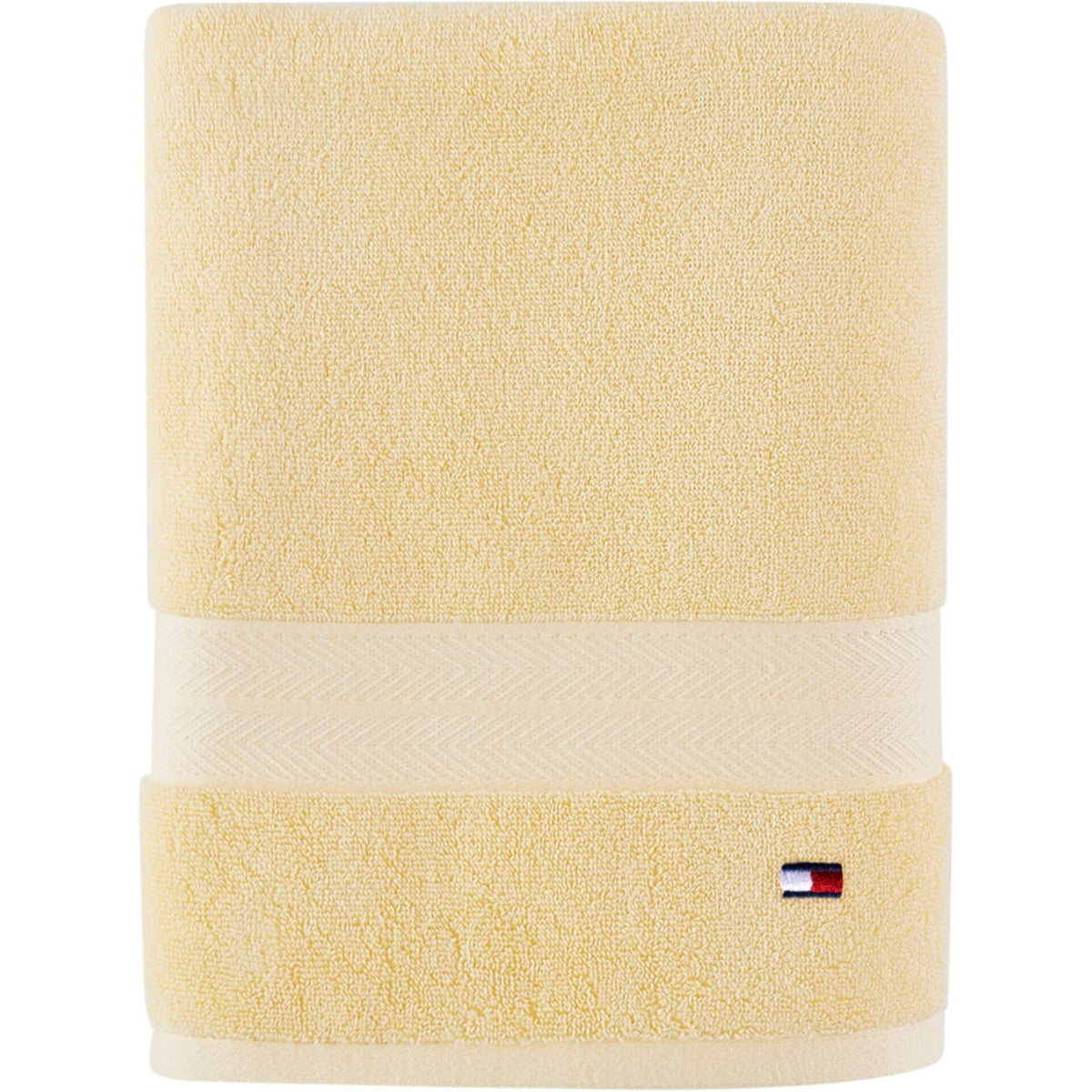 Tommy Hilfiger Modern American Solid Bath Towel, 30 X 54 Inches, 100% Cotton 574 GSM (Peacoat)