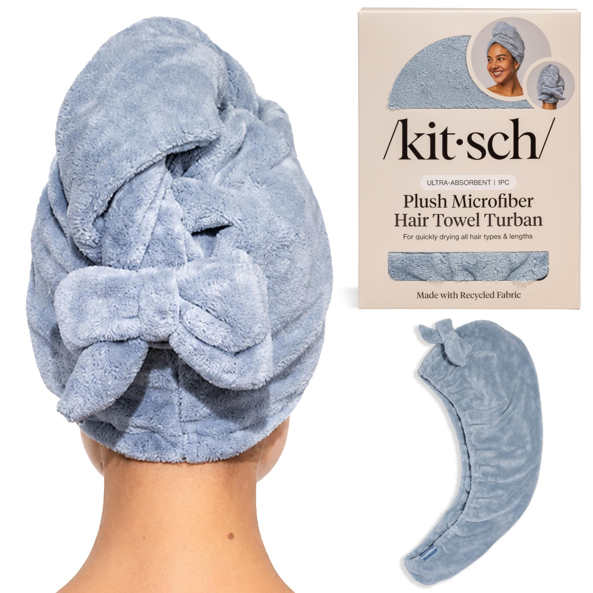 Kitsch XL Microfiber Hair Towel Wrap for Women