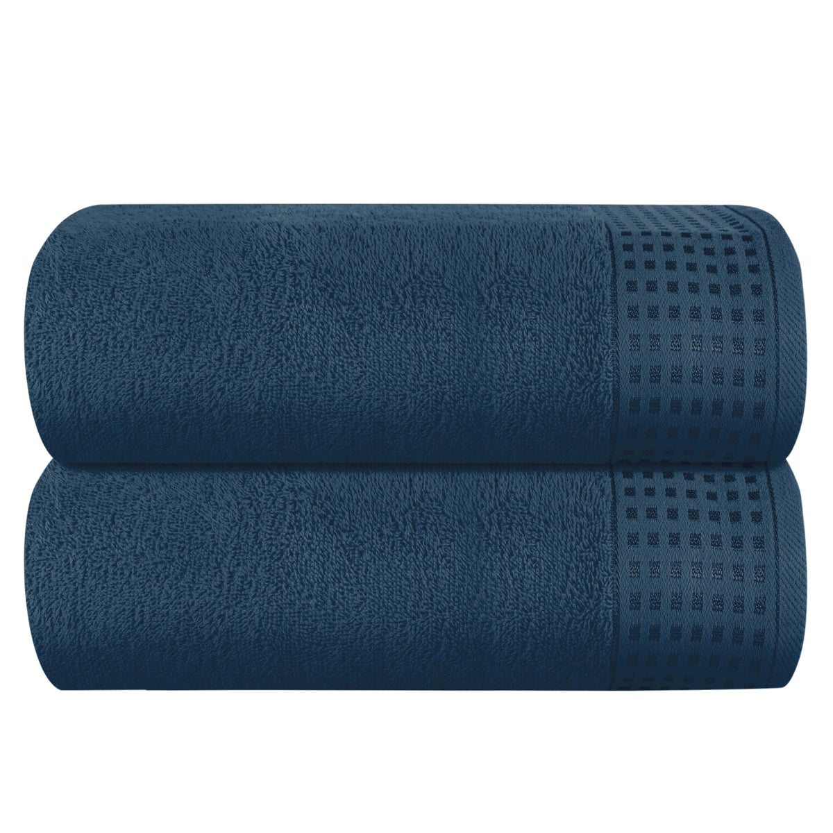 GLAMBURG 100% Cotton 2 Pack Oversized Bath Towel Set 28x55 Inches, Ultra Soft Highly Absorbant Compact Quickdry & Lightweight Large Bath Towels, Ideal for Gym Travel Camp Pool - Black