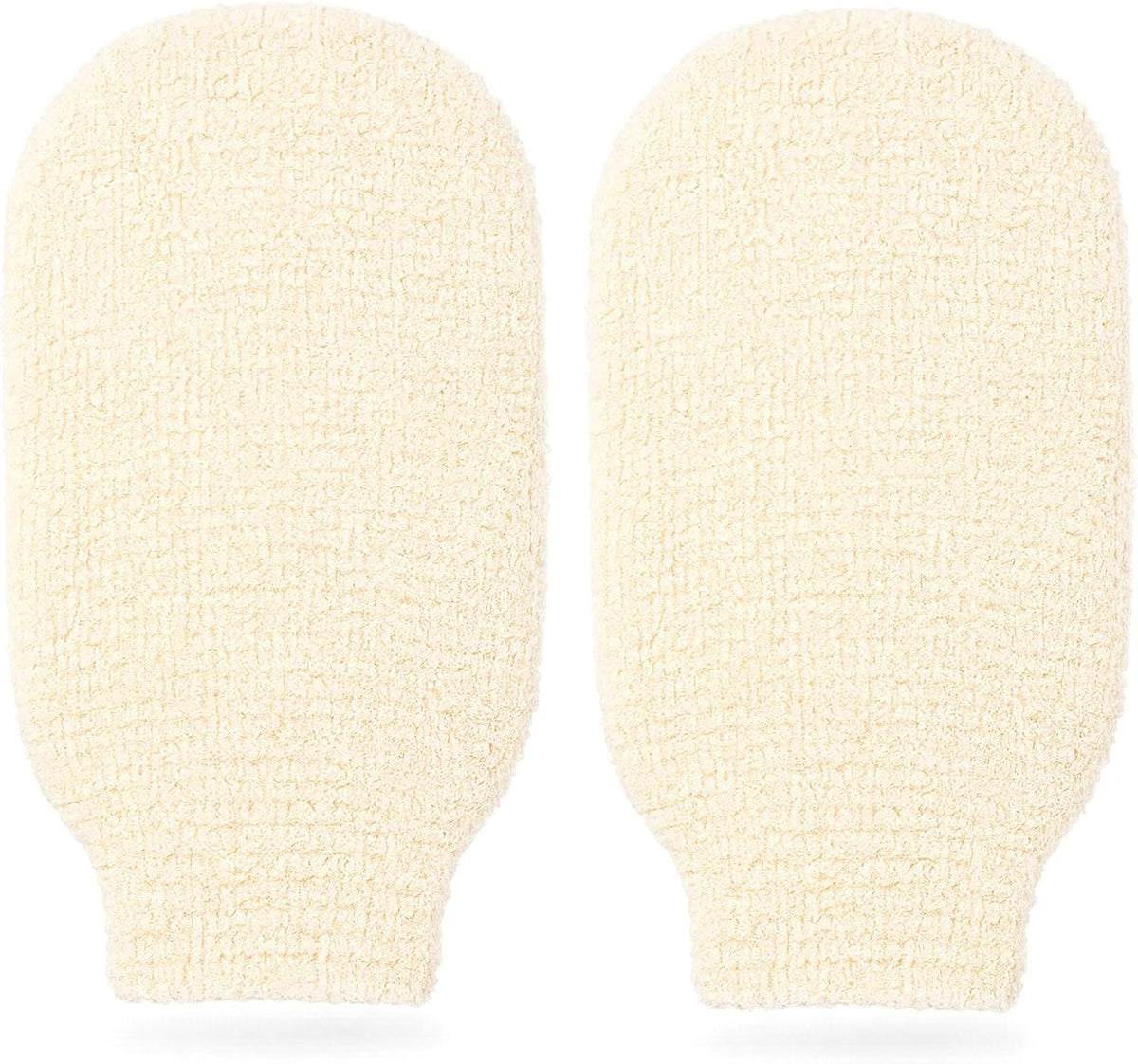2-Pack Hemp Bath Gloves – Natural Shower Mitts for Body Scrub, Gentle Exfoliating Washcloth Mittens for Men & Women Skincare