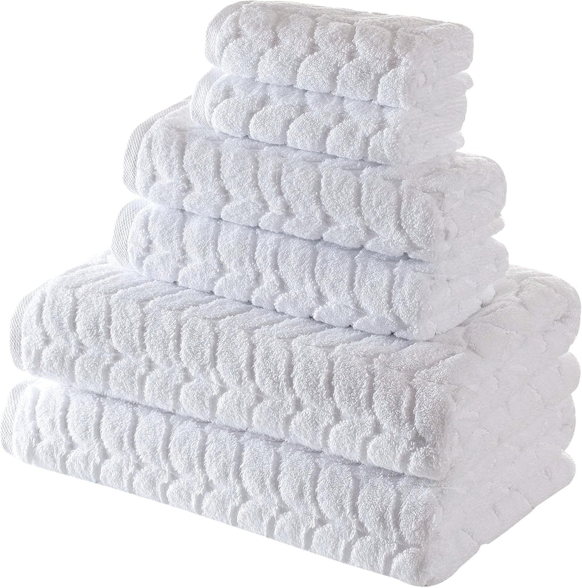 BAGNO MILANO Turkish Cotton Hand & Bath Towels - Plush, Ultra Absorbent Set (Cream, 2 pcs Bath Towel Set)