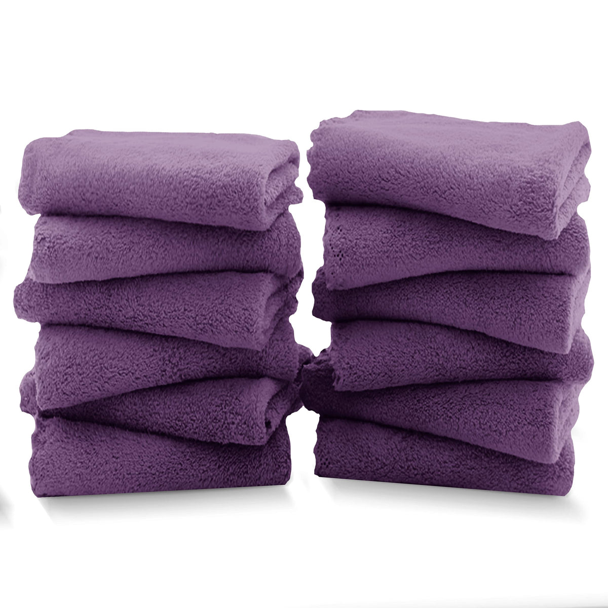 TENSTARS Luxury Silk Hemming Towel Set - Light Thin Quick Drying - 2 Bath Towels 2 Hand Towels 2 Washcloths - Ultra Soft Microfiber, for Bath Fitness, Sports, Yoga, Travel (Dark Grey 6 Pieces)