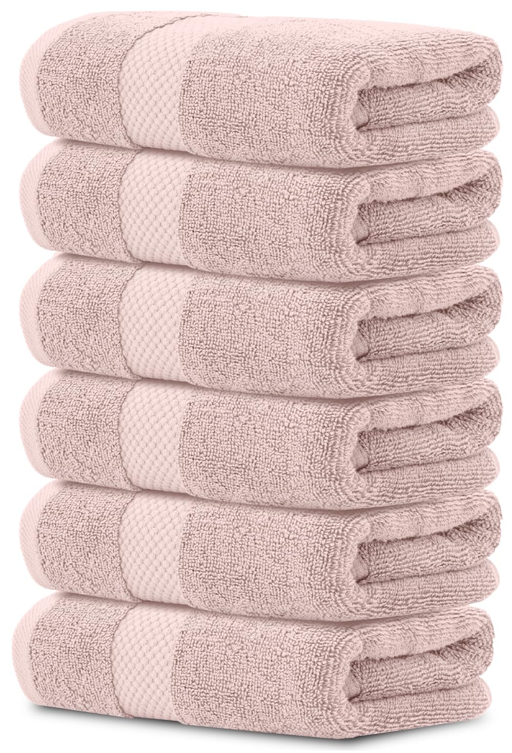 White Classic Luxury White Hand Towels - 100% Turkish Cotton, 16x30, 6 Pack
