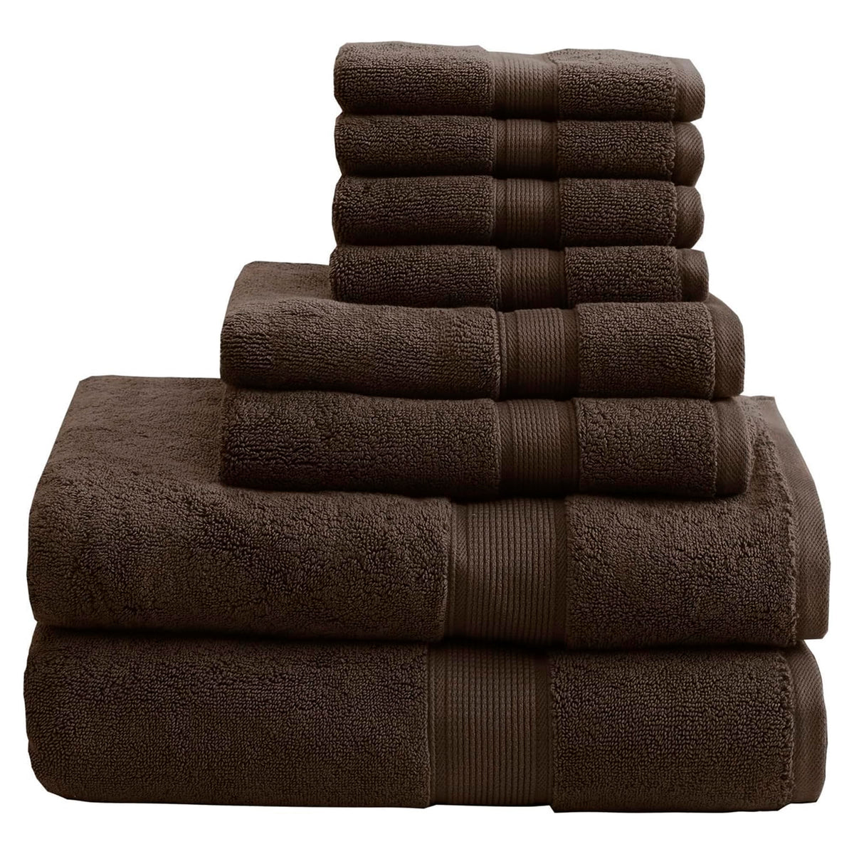 Madison Park 800GSM 100% Cotton Bathroom Bath Towel Set of 8, Cream