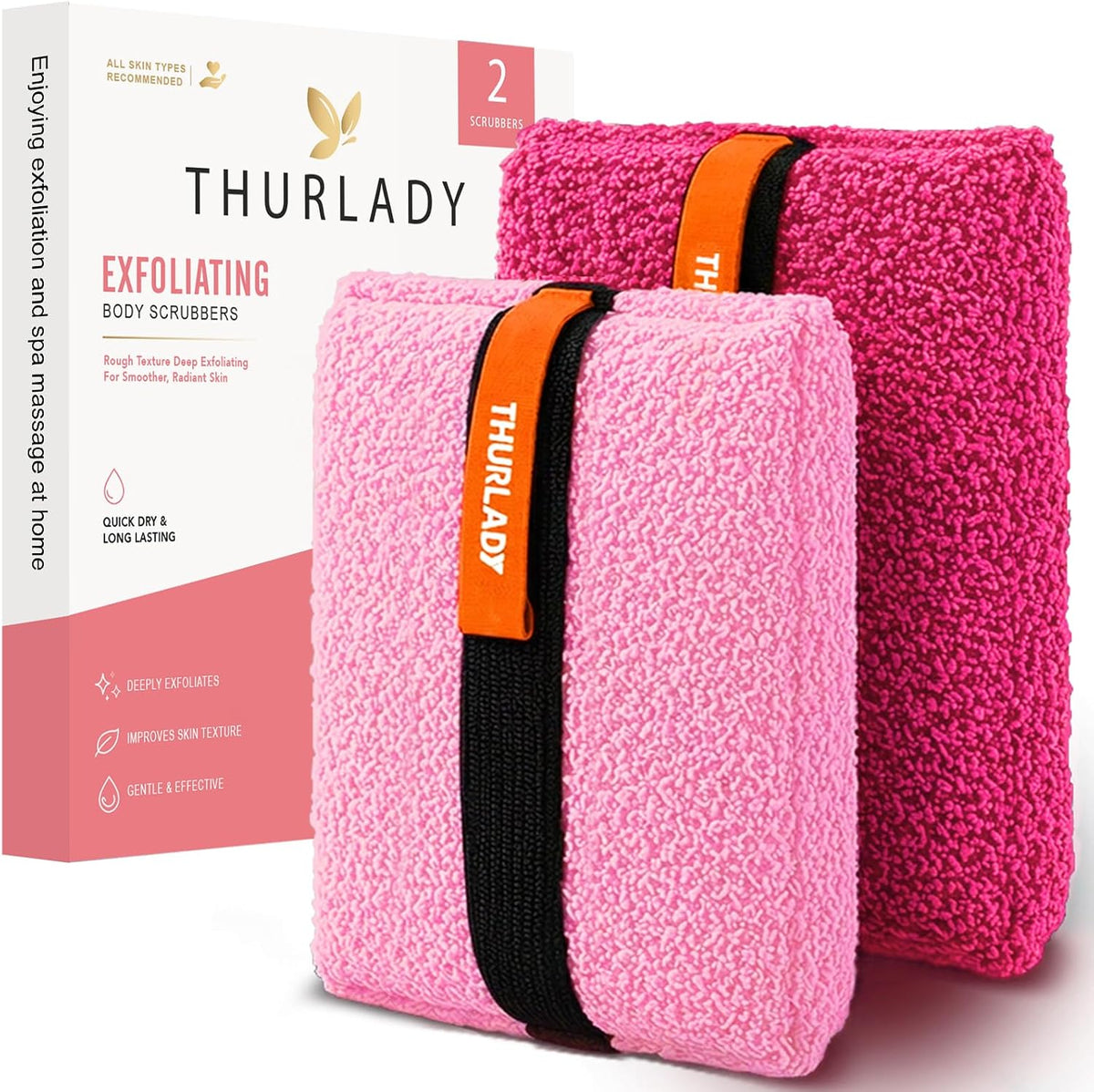 Exfoliating Body Scrubber, Rough Body Scrubber Exfoliator, 2 Pack