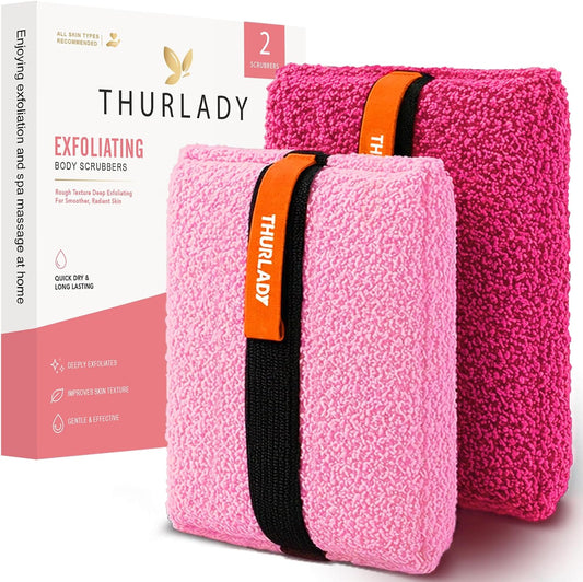 Exfoliating Body Scrubber, Rough Body Scrubber Exfoliator, 2 Pack