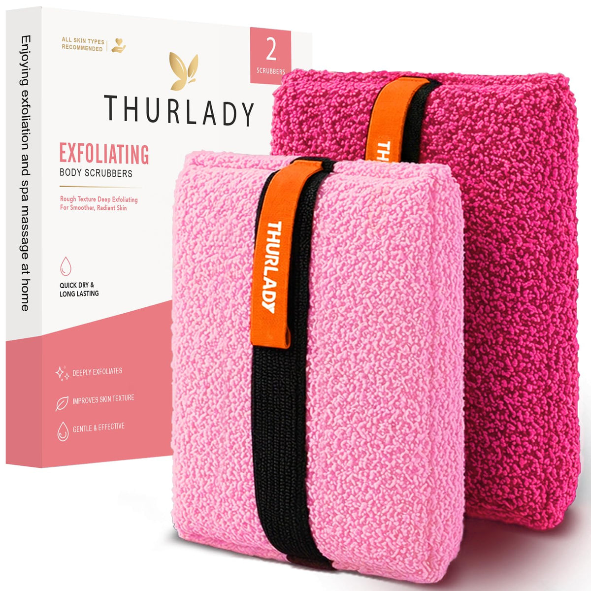 Exfoliating Body Scrubber, Rough Body Scrubber Exfoliator, 2 Pack