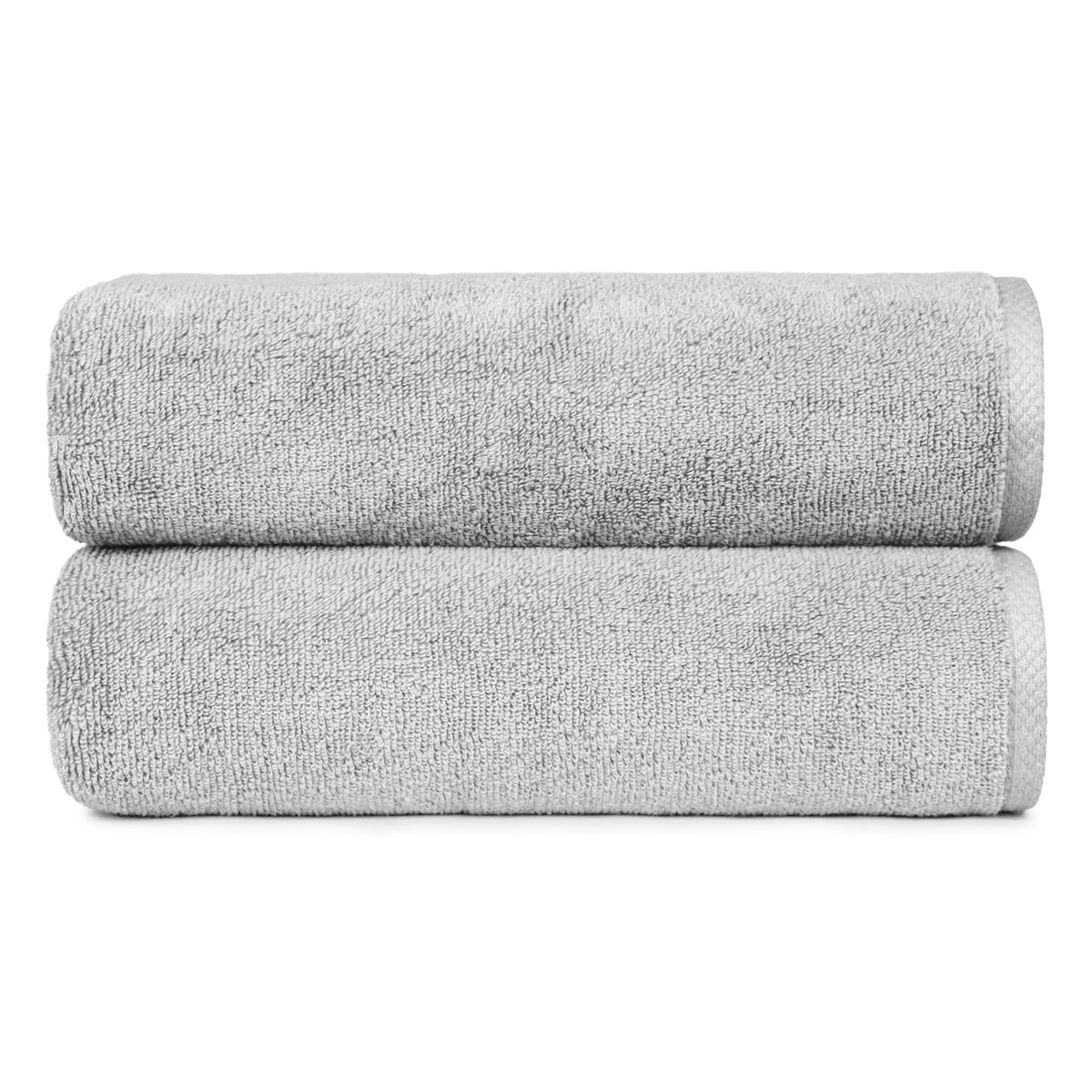 Amazon Basics 2-Piece Quick-Dry Oversize Bath Towel, 100% Cotton, 54" x 30", White