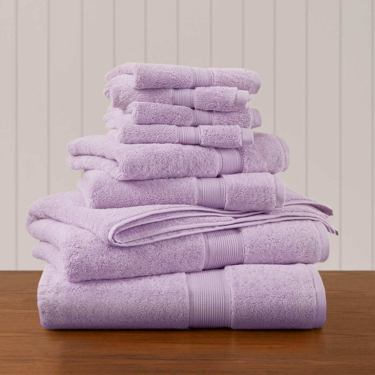 Madison Park 800GSM 100% Cotton Bathroom Bath Towel Set of 8, Cream