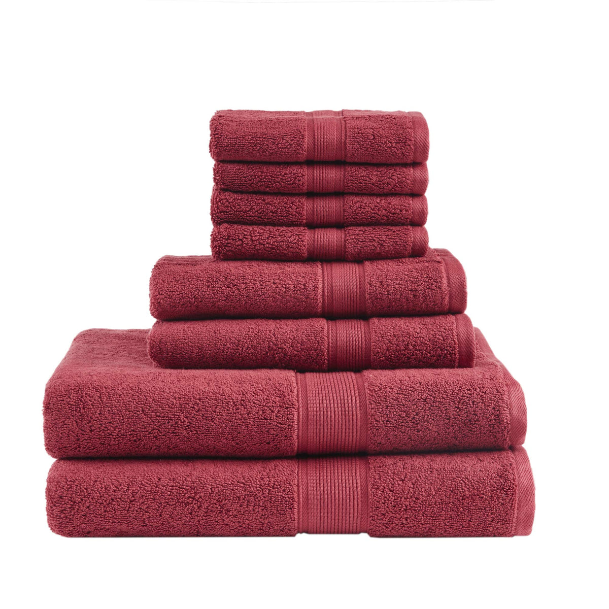 Madison Park 800GSM 100% Cotton Bathroom Bath Towel Set of 8, Cream
