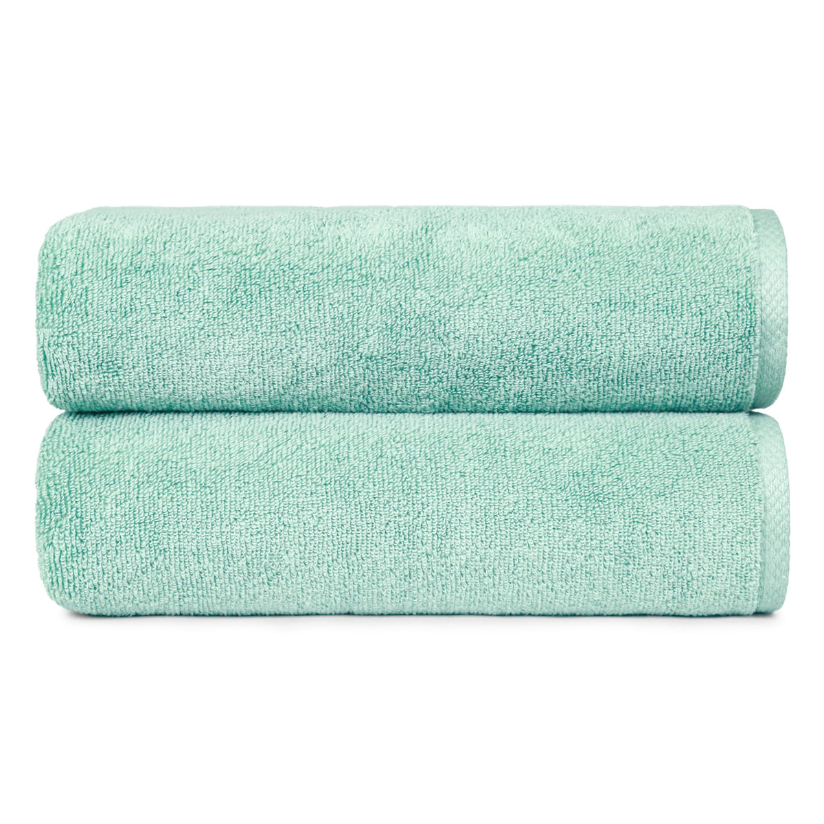 Amazon Basics 2-Piece Quick-Dry Oversize Bath Towel, 100% Cotton, 54" x 30", White