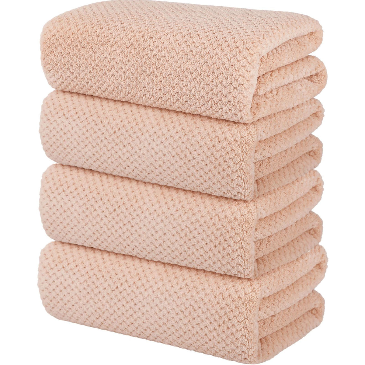 2 Pack Bath Towel Set, Waffle Bath Towel Set, Super Soft Highly Absorbent, Sturdy Quick Drying Towels for Bathroom, Gym, SPA, Yoga (2 Piece 27" x 55", 1Grey+1Purple)