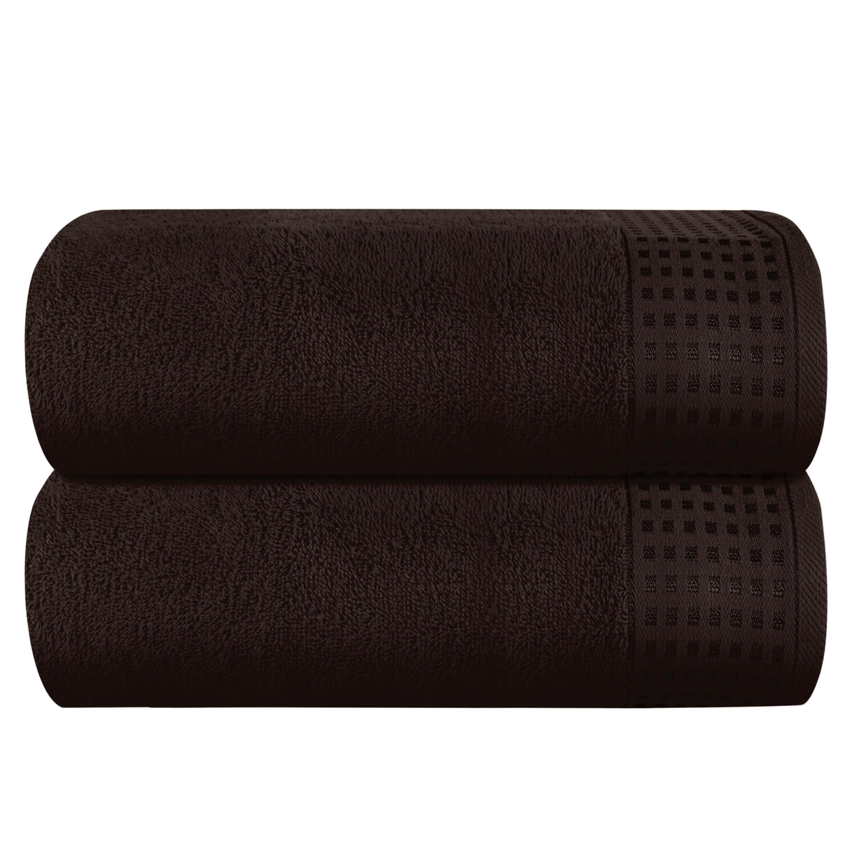 GLAMBURG 100% Cotton 2 Pack Oversized Bath Towel Set 28x55 Inches, Ultra Soft Highly Absorbant Compact Quickdry & Lightweight Large Bath Towels, Ideal for Gym Travel Camp Pool - Black