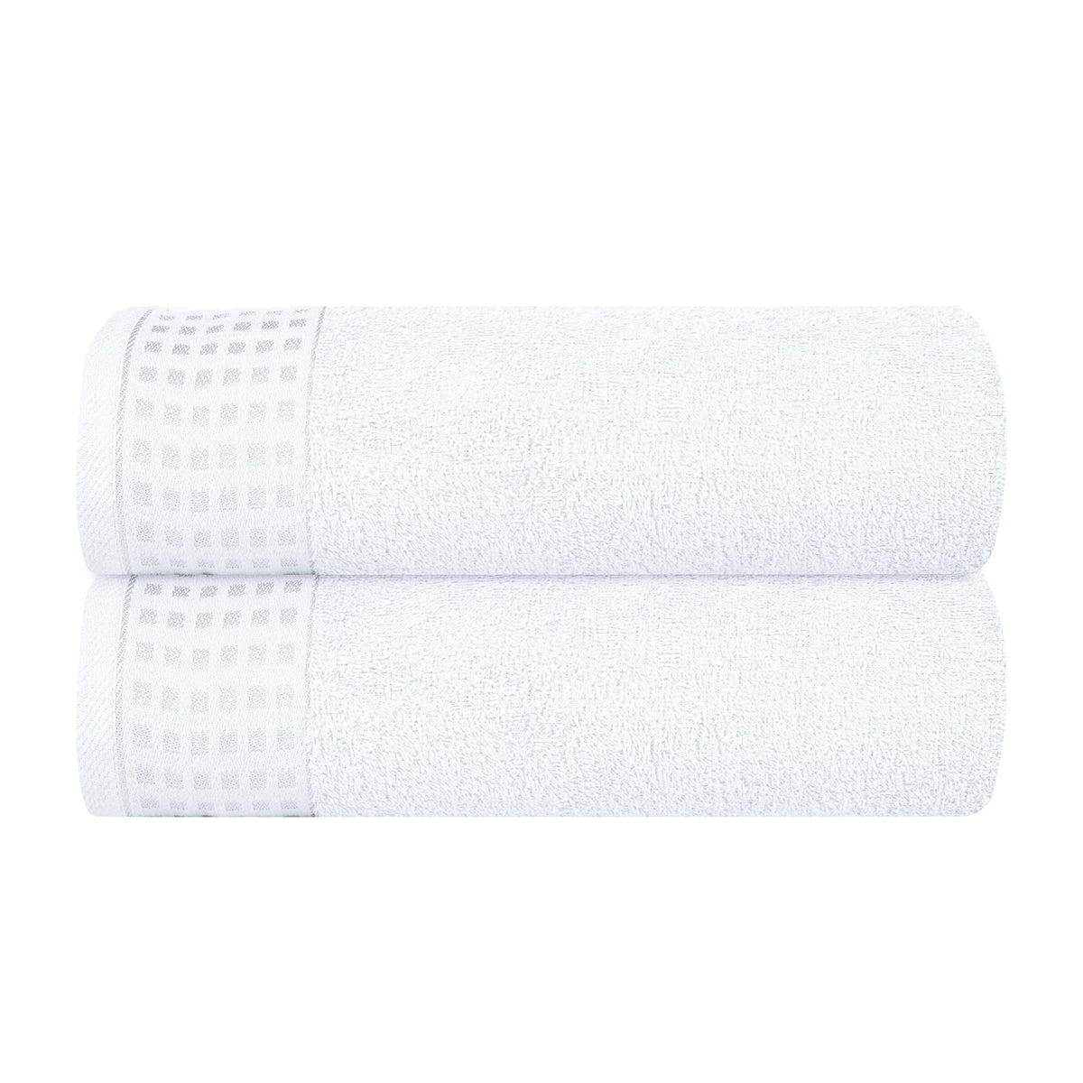 GLAMBURG 100% Cotton 2 Pack Oversized Bath Towel Set 28x55 Inches, Ultra Soft Highly Absorbant Compact Quickdry & Lightweight Large Bath Towels, Ideal for Gym Travel Camp Pool - Black