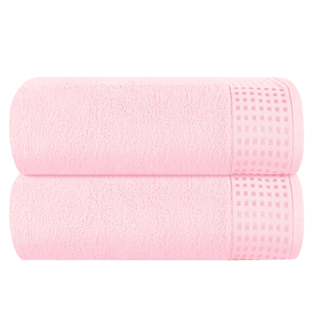GLAMBURG 100% Cotton 2 Pack Oversized Bath Towel Set 28x55 Inches, Ultra Soft Highly Absorbant Compact Quickdry & Lightweight Large Bath Towels, Ideal for Gym Travel Camp Pool - Black