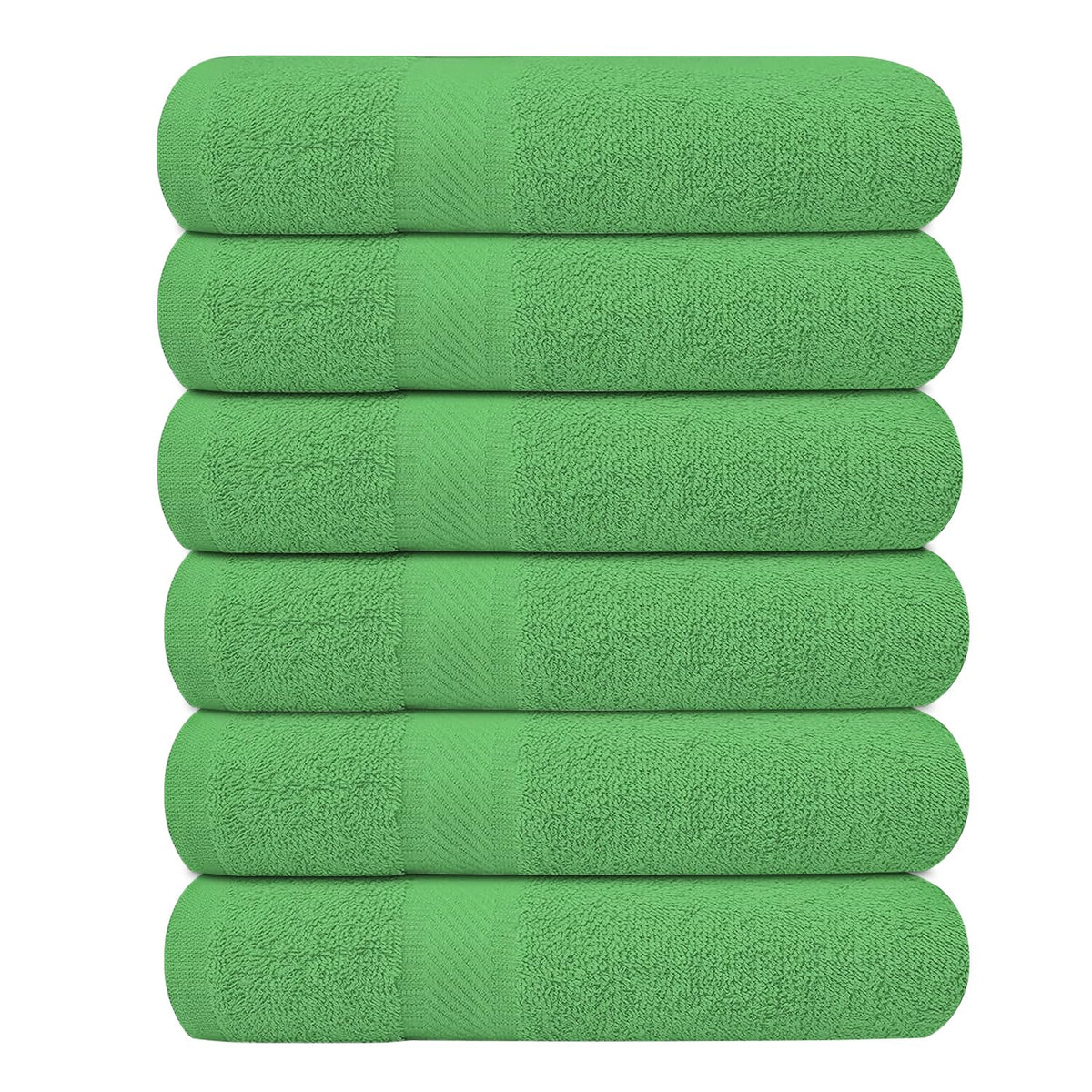KAHAF COLLECTION 6 Pack Bath Towels Set (27 x 54 Inches) 100% Ring Spun Cotton, Lightweight, Quick Dry, Highly Absorbent Towels Multicolor, (27x54) Inches