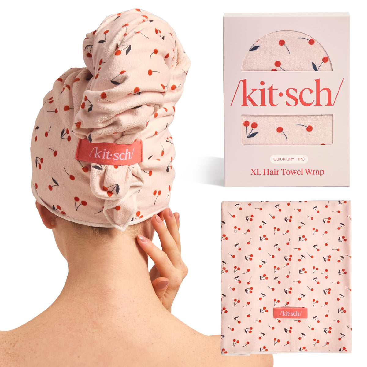 Kitsch XL Microfiber Hair Towel Wrap for Women