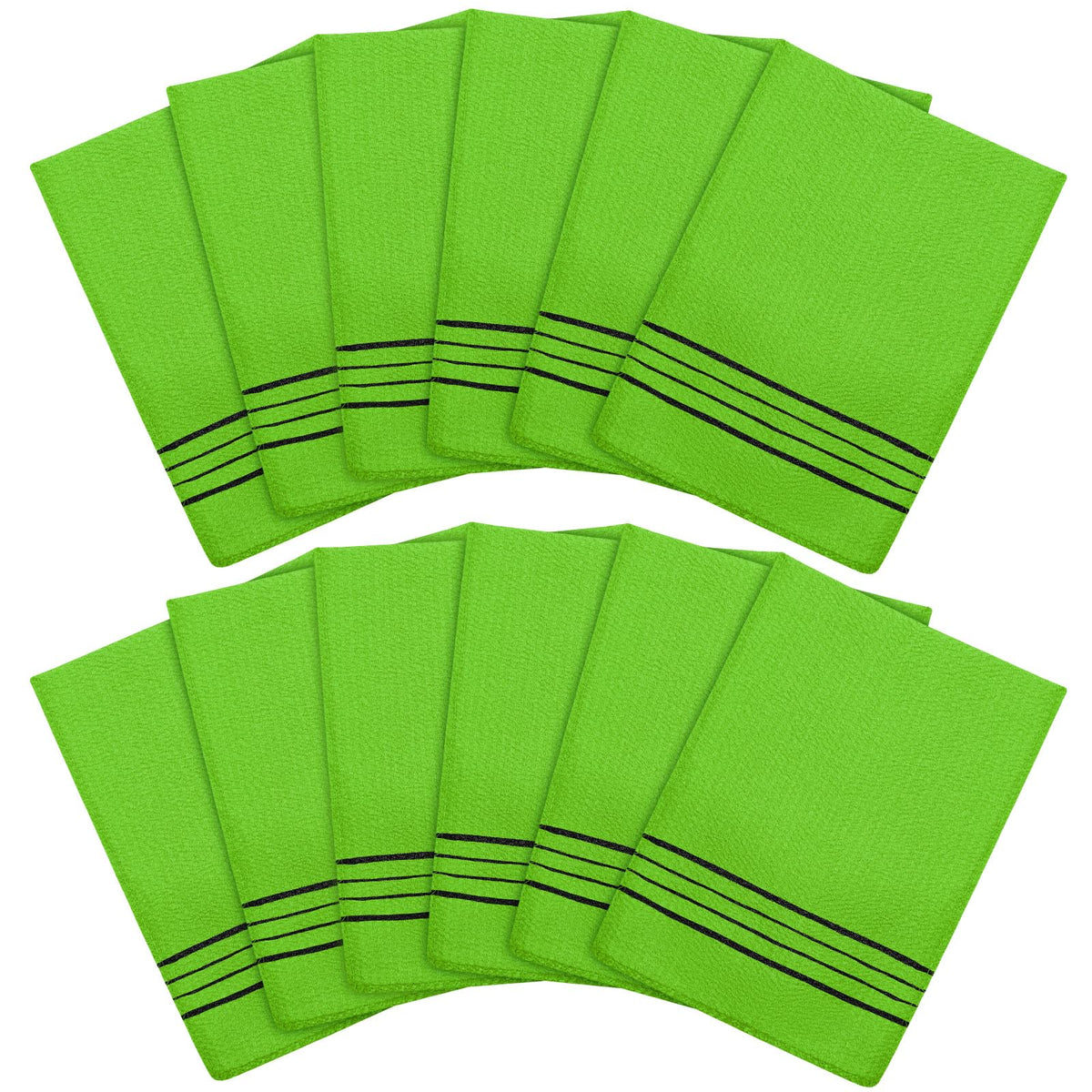 Tatuo 12 Pack Korean Exfoliating Mitts, Body Scrub, 9.5 x 5.7 in, 4 Colors