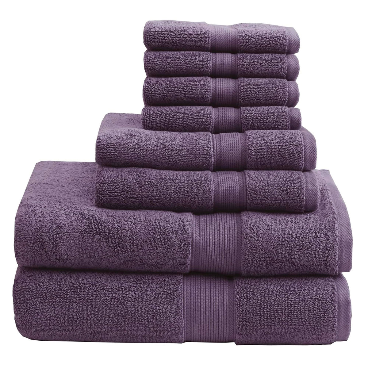 Madison Park 800GSM 100% Cotton Bathroom Bath Towel Set of 8, Cream
