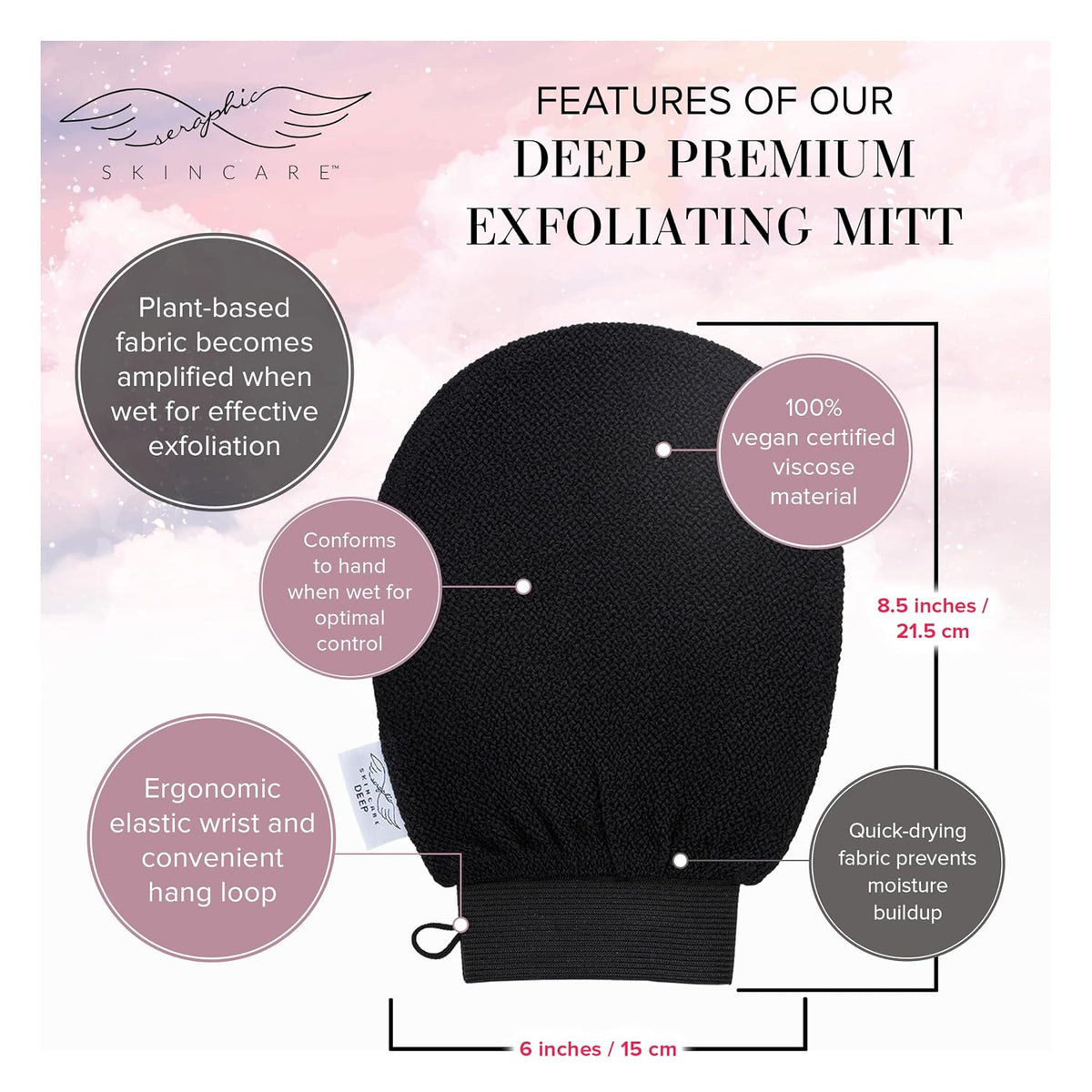 Deep Exfoliating Glove for Body 1pc - Exfoliating Body Scrubber for Shower
