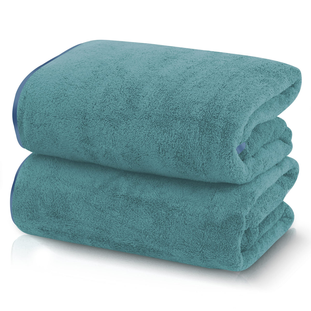 TENSTARS Luxury Silk Hemming Towel Set - Light Thin Quick Drying - 2 Bath Towels 2 Hand Towels 2 Washcloths - Ultra Soft Microfiber, for Bath Fitness, Sports, Yoga, Travel (Dark Grey 6 Pieces)