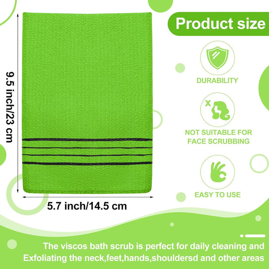 Tatuo 12 Pack Korean Exfoliating Mitts, Body Scrub, 9.5 x 5.7 in, 4 Colors