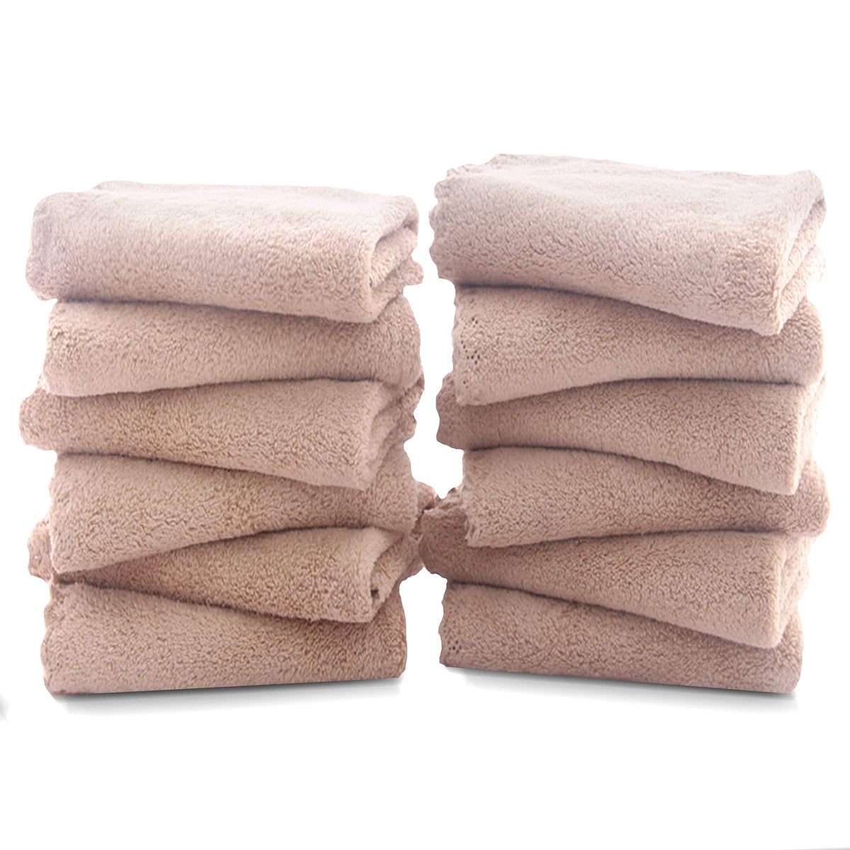 TENSTARS Luxury Silk Hemming Towel Set - Light Thin Quick Drying - 2 Bath Towels 2 Hand Towels 2 Washcloths - Ultra Soft Microfiber, for Bath Fitness, Sports, Yoga, Travel (Dark Grey 6 Pieces)
