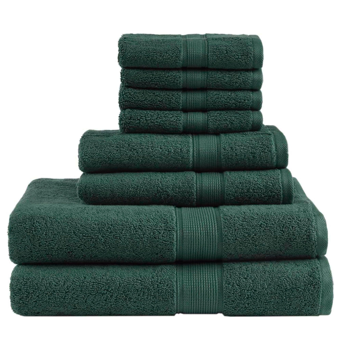 Madison Park 800GSM 100% Cotton Bathroom Bath Towel Set of 8, Cream