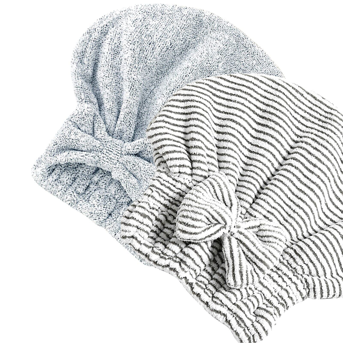 Jseng 2PC Microfiber Hair Drying Caps, Extrame Soft & Ultra Absorbent, Fast Drying Hair Turban Wrap Towels Thick Fluffy Shower Cap for Women
