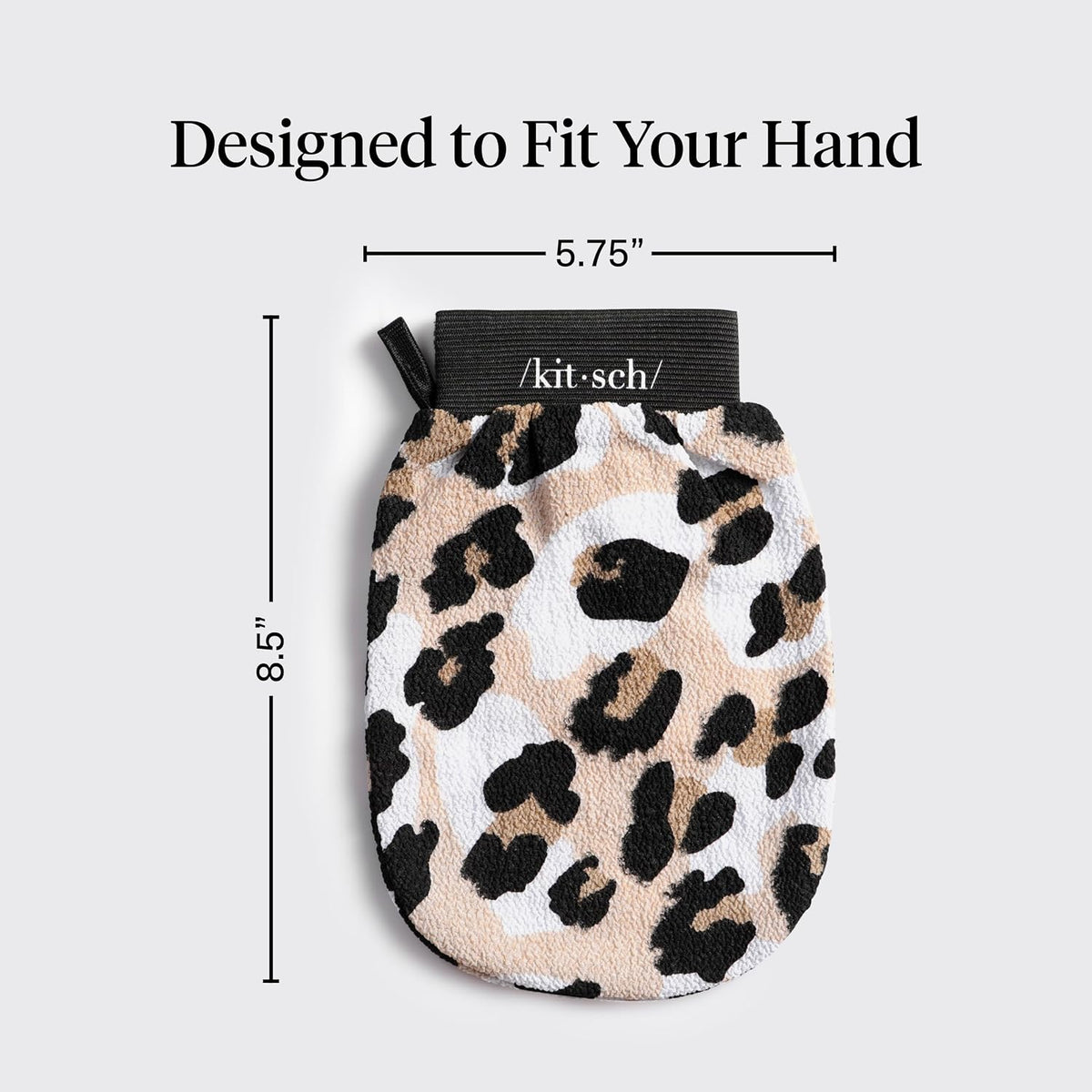 Kitsch Exfoliating Glove – Exfoliating Mitt - 1pc Leopard