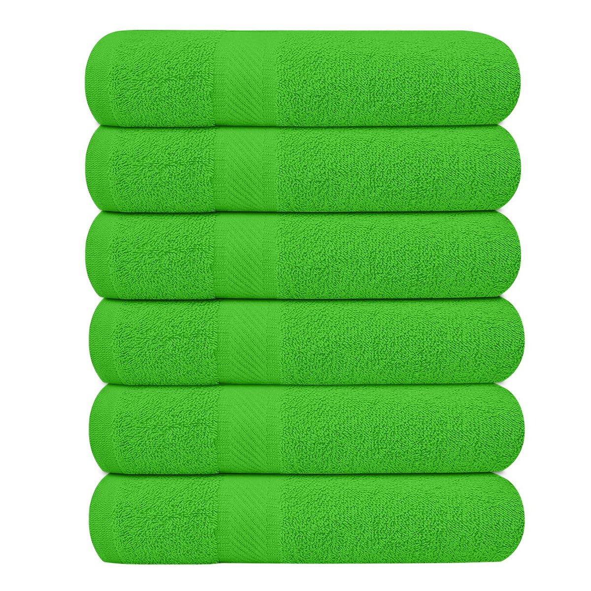KAHAF COLLECTION 6 Pack Bath Towels Set (27 x 54 Inches) 100% Ring Spun Cotton, Lightweight, Quick Dry, Highly Absorbent Towels Multicolor, (27x54) Inches