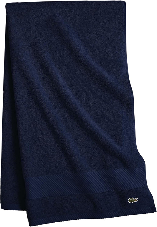 Lacoste Heritage 100% Supima Cotton Bath Towel 30" x 54", Navy