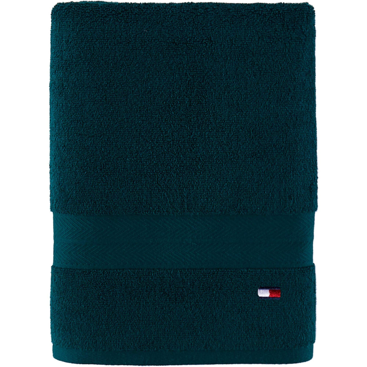 Tommy Hilfiger Modern American Solid Bath Towel, 30 X 54 Inches, 100% Cotton 574 GSM (Peacoat)